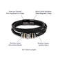 Dad-Most Powerful Father-Bracelet