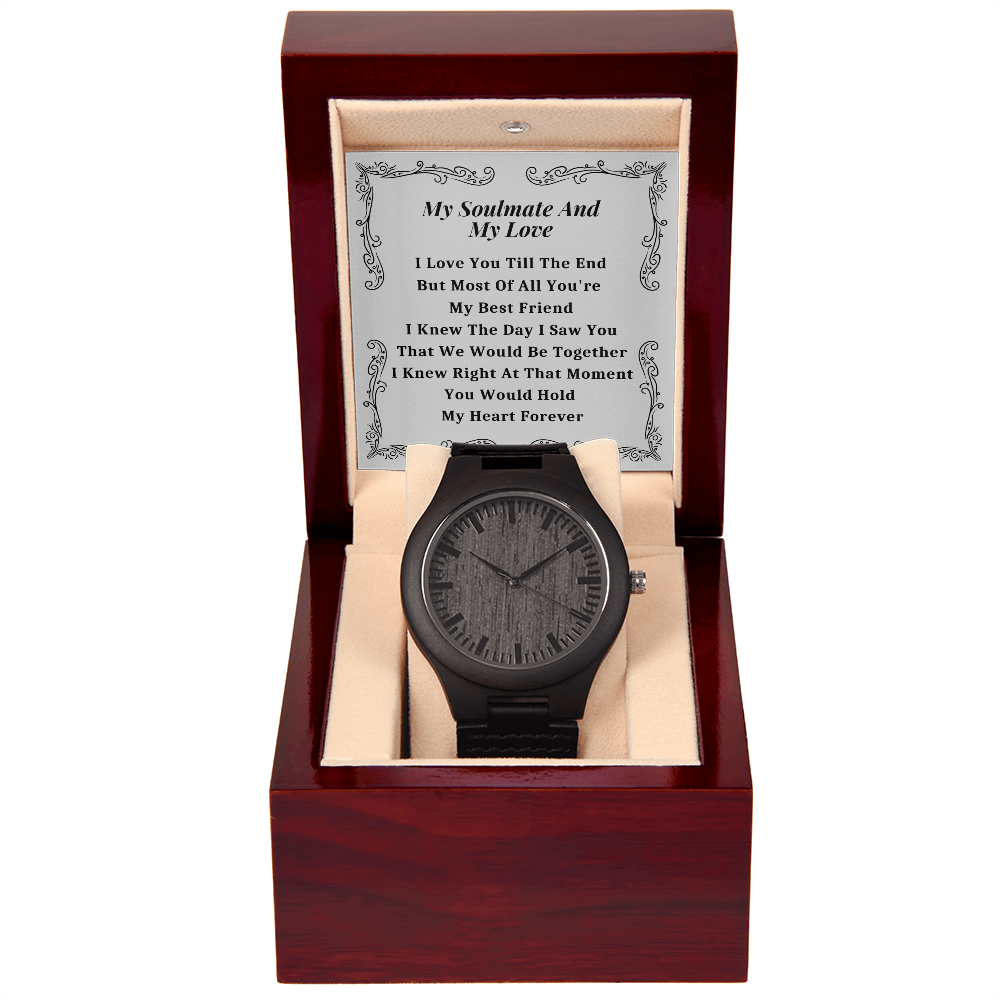 Wooden Watch Gift, To My Soulmate, Gifts For Boyfriend, Soulmate Gift For Him, Gift For Boyfriend Husband Birthday -SFS04WW